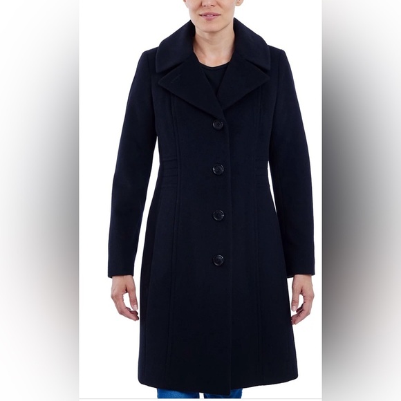 Anne Klein Wool Long Peacoat EUC size Medium - Picture 1 of 10